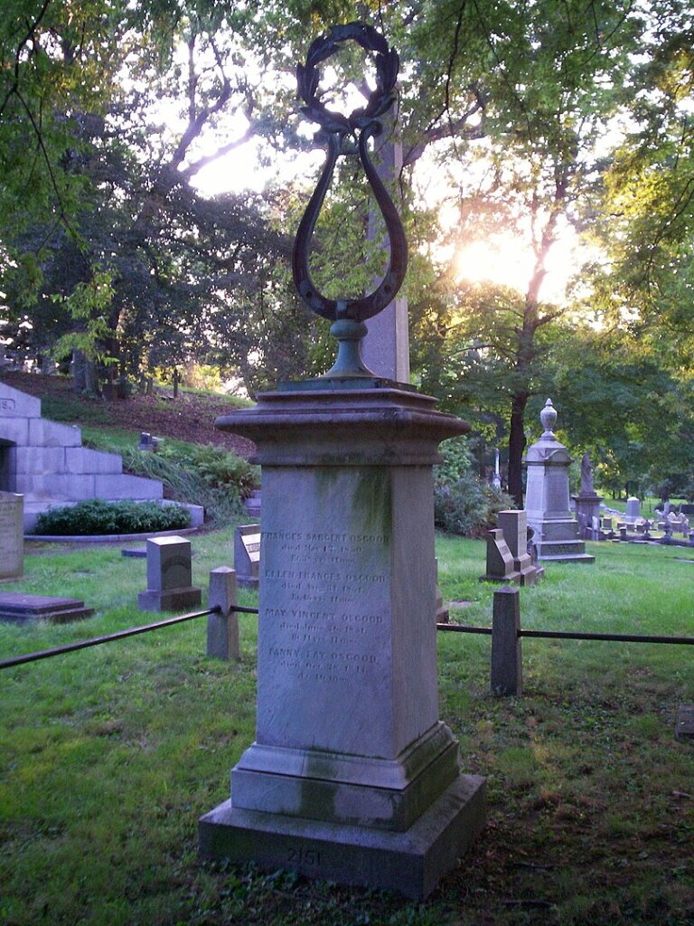 A cemetery at dusk