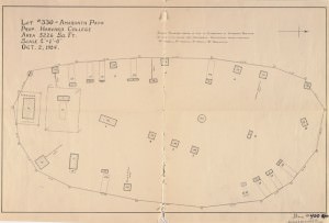 Lot plan for Harvard Hill, c. 1924