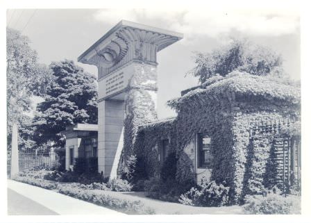 Egyptian Revival Gateway, NW perspective c. 1940
