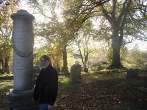Poet Robert Creeley visits his family lot Mount Auburn Cemetery